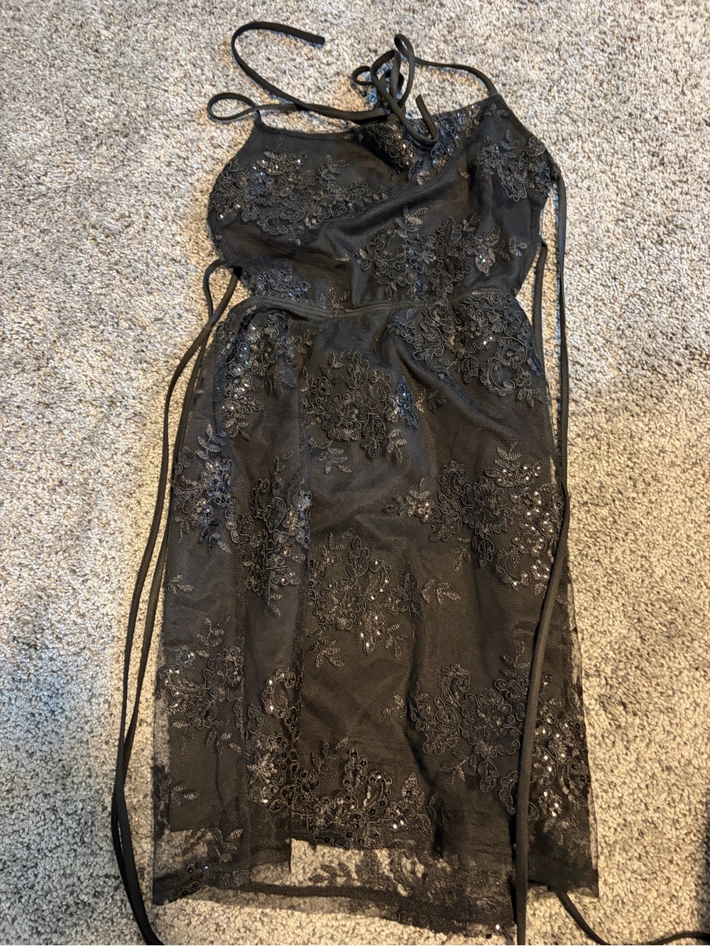 Black sparkly mini dress